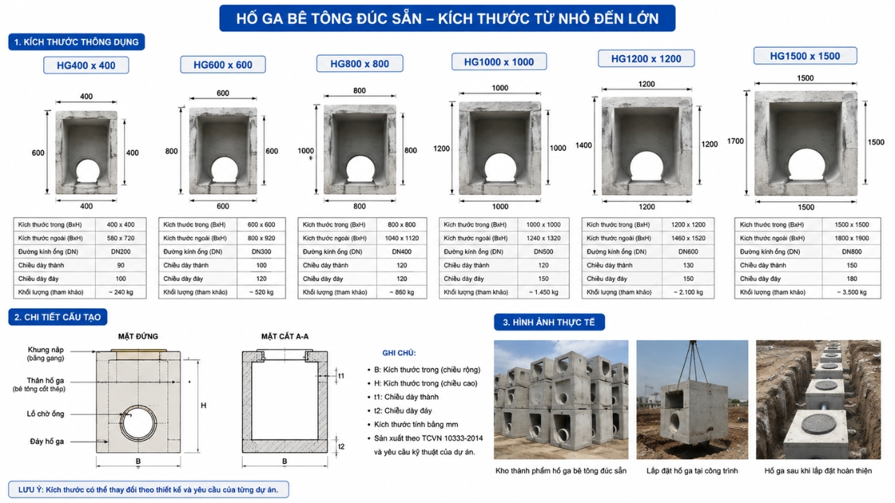 Hố Ga Bê Tông Đúc Sẵn